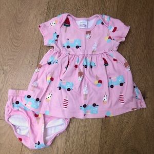 Hanna Andersson Baby Dress & Bloomer Set